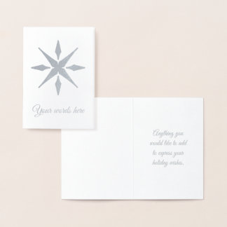 Create Your Own Silver Foil Snowflake Star Card