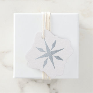 Create Your Own Silver Foil Snowflake Star Favour Tags