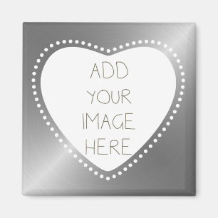 Create Your Own Silver Heart Magnet