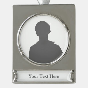 Create Your Own Silver Tone Banner Ornament