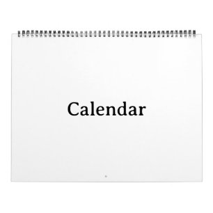 Create Your Own Simple 11" x 14.25" Two Page Large Calendar