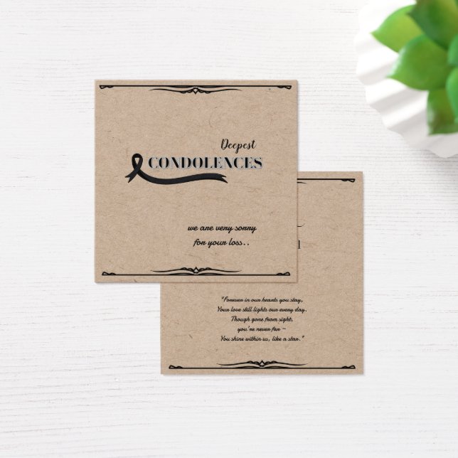 Create Your Own Simple 2.5" x 2.5" Sympathy Card (Desk)