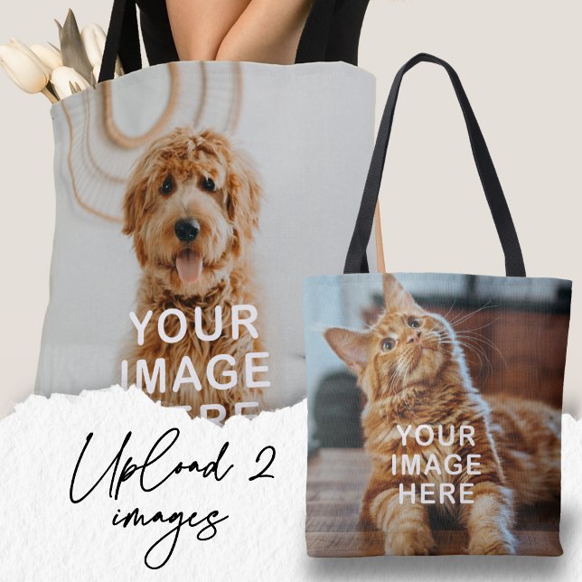 Create Your Own Simple 2-Image Tote Bag (Creator Uploaded)