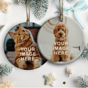 Create Your Own Simple 2-Photo Christmas Ceramic Tree Decoration