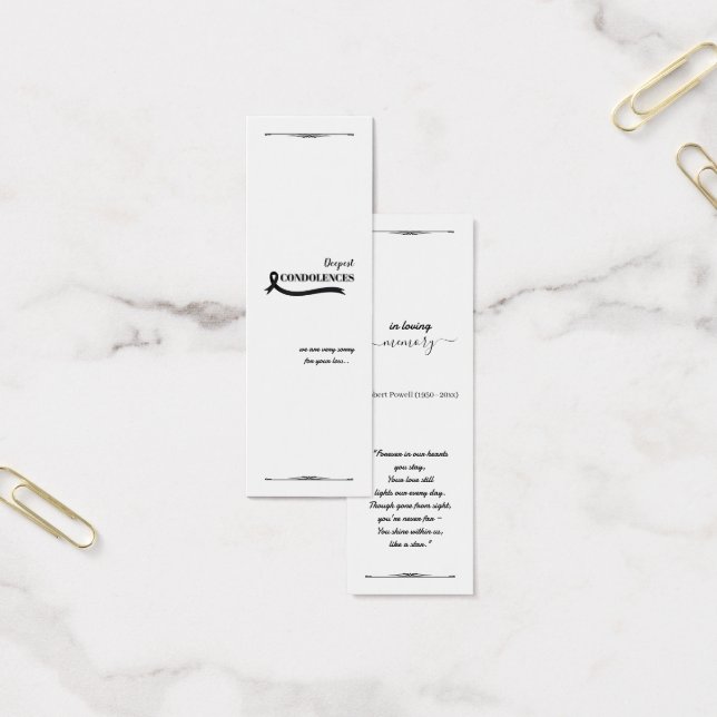 Create Your Own Simple 3.0" x 1.0" Sympathy Card (Office)