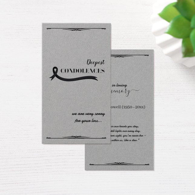 Create Your Own Simple 3.5" x 2.0" Sympathy Card (Desk)