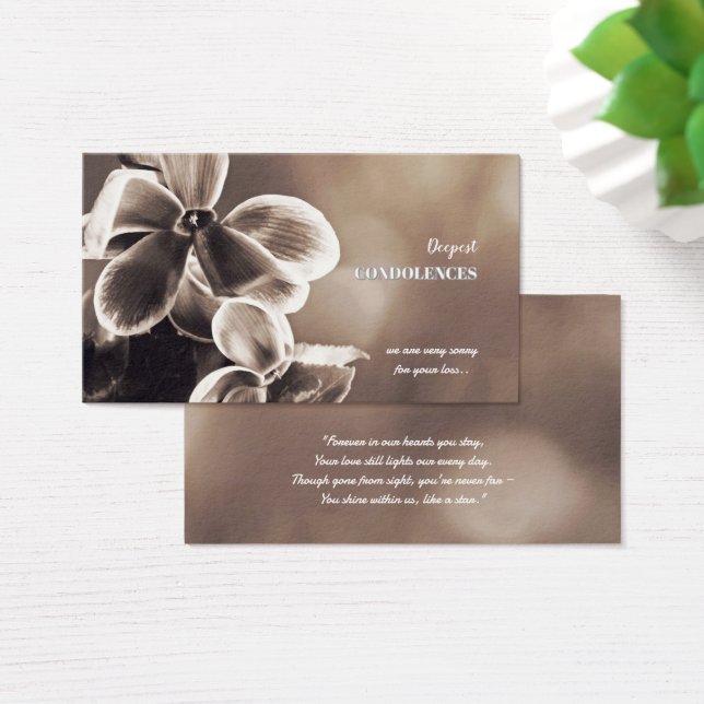 Create Your Own Simple 3.5" x 2.0" Sympathy Card (Desk)