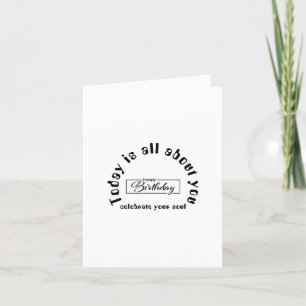 Create Your Own Simple 4" x 5.6" Happy Birthday Thank You Card