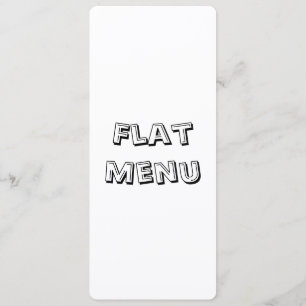 Create Your Own Simple 4" x 9.25" Rounded Flat Menu