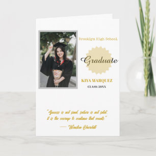 Create your own simple 5" x 7" Graduation Photo Card