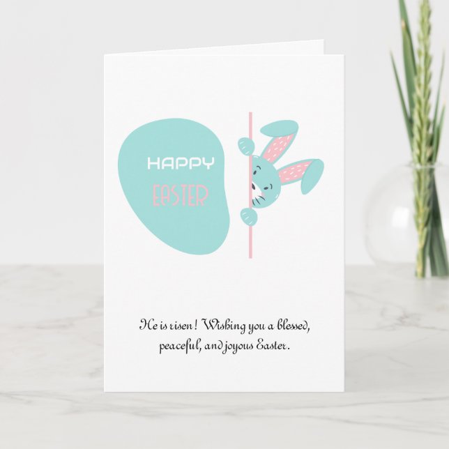 Create Your Own Simple 5" x 7"  Happy Easter Card (Front)