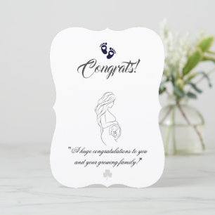 Create your own simple 5" x 7" Pregnancy Cards