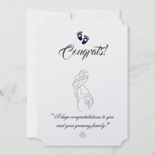 Create your own simple 5" x 7" Pregnancy Cards
