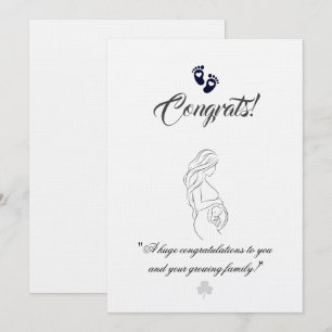 Create your own simple 5" x 7" Pregnancy Cards