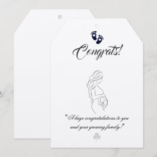 Create your own simple 5" x 7" Pregnancy Cards