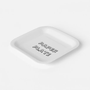 Create Your Own Simple Brand Promotion 7" Square Paper Plate