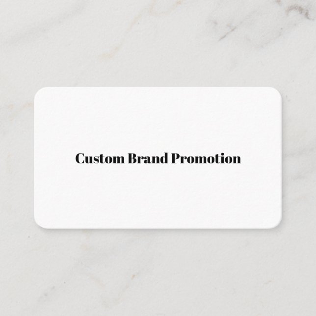 Create Your Own Simple Brand Promotion Appointment Card (Front)
