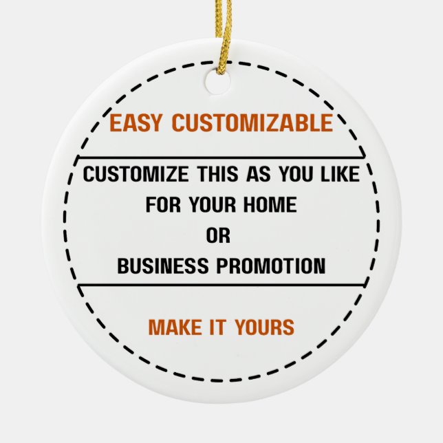 Create Your Own Simple Brand Promotion Ceramic Tree Decoration (Front)