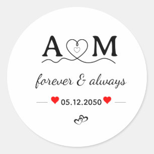Create Your Own Simple Brand Promotion Classic Round Sticker