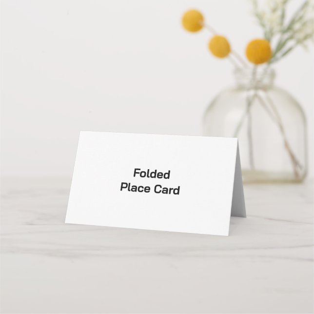 Create Your Own Simple Brand Promotion Folded  Place Card (Front)