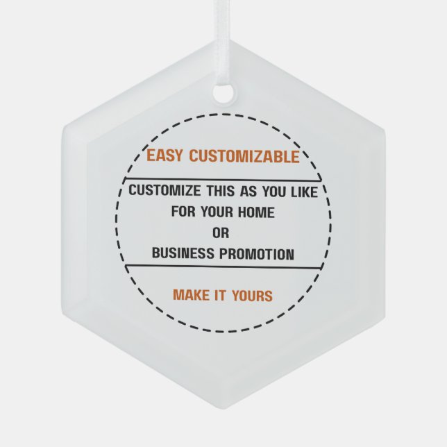 Create Your Own Simple Brand Promotion Glass Tree Decoration (Front)