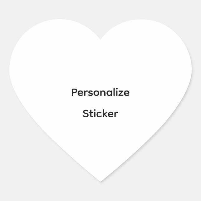 Create Your Own Simple Brand Promotion  Heart Sticker (Front)