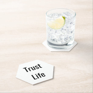 Create Your Own Simple Brand Promotion Hexagon Paper Coaster
