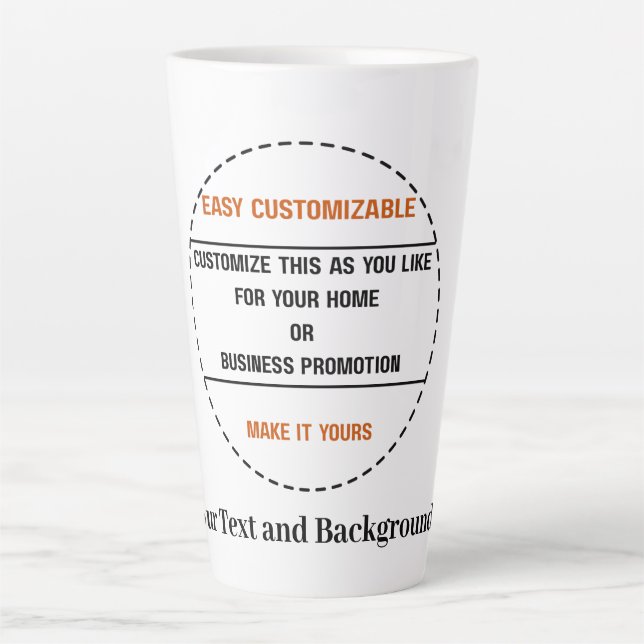 Create Your Own Simple Brand Promotion Latte Mug (Front)