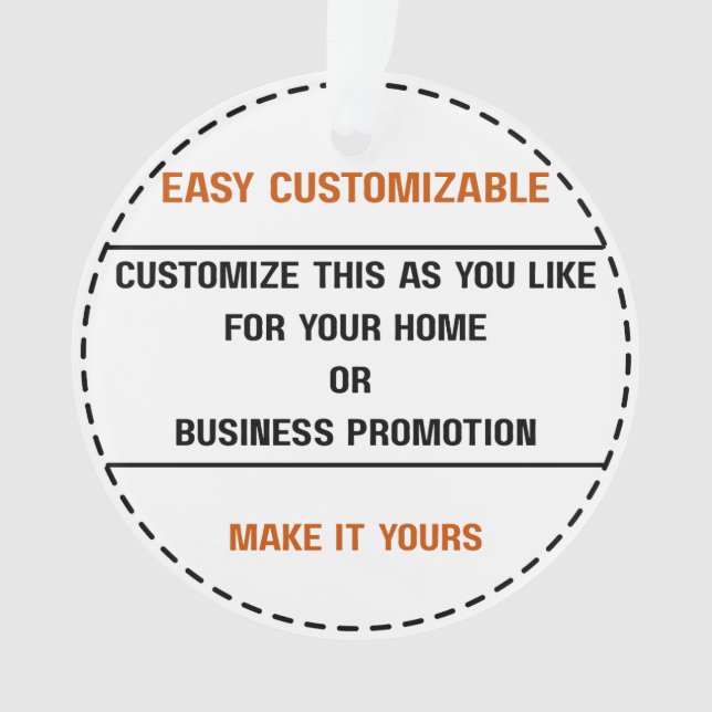 Create Your Own Simple Brand Promotion Ornament (Front)
