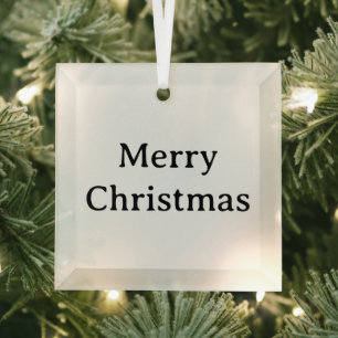 Create Your Own Simple Brand Promotion Square  Glass Tree Decoration