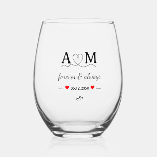 Create Your Own Simple Brand Promotion Stemless Wine Glass