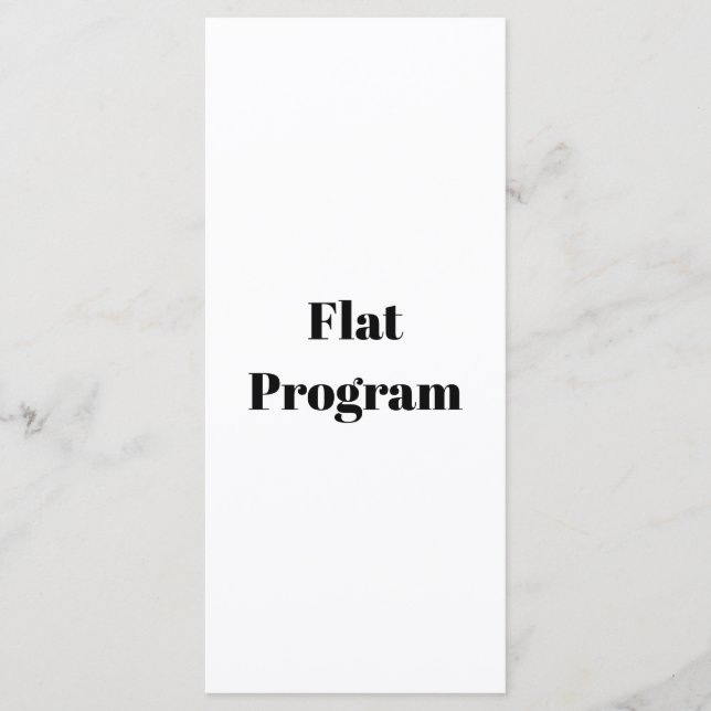 Create Your Own Simple Business 4" x 9" Flat Programme (Front)