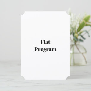 Create Your Own Simple Business 5" x 7" Flat Programme