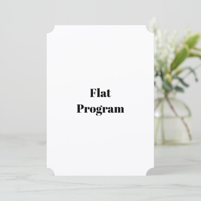 Create Your Own Simple Business 5" x 7" Flat Programme (Standing Front)