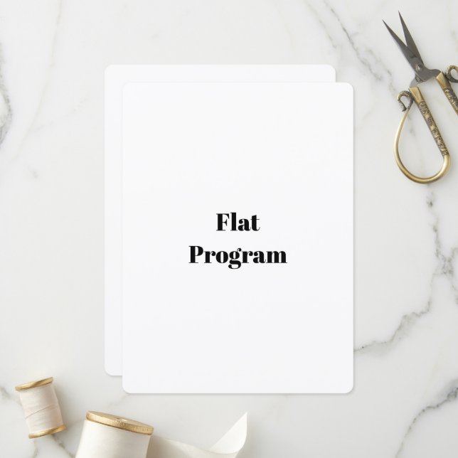 Create Your Own Simple Business 6.5" x 8.75" Flat Programme (Front/Back In Situ)