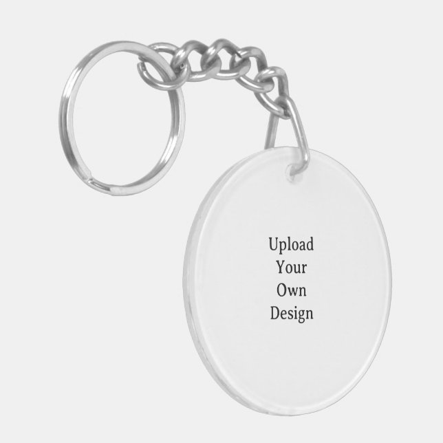 Create Your Own Simple Circle (double-sided) 2"  Key Ring (Front Left)