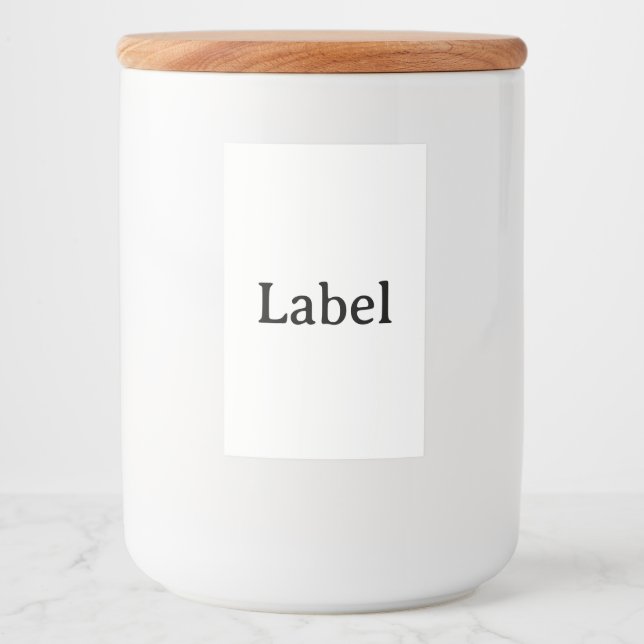 Create Your Own Simple Custom 2" x 3" Container  Food Label (Front)