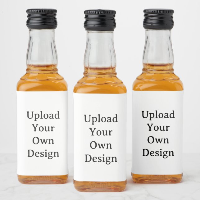 Create Your Own Simple Custom 3" x 2" Mini  Liquor Bottle Label (Bottles)