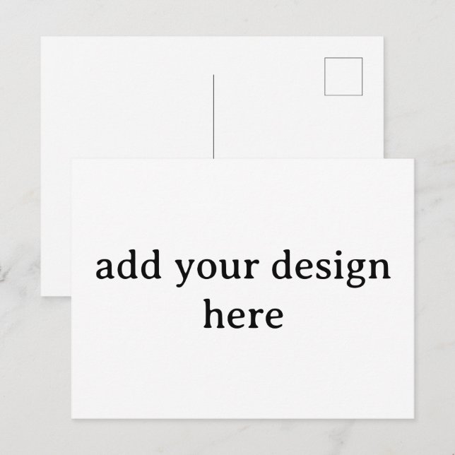 Create Your Own Simple Custom 4.25"x5.6" Standard Invitation Postcard (Front/Back)