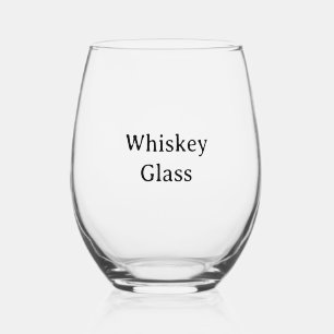 Create Your Own Simple Custom 4.25" x 3.375" Stemless Wine Glass