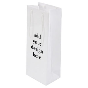 Create Your Own Simple Custom 4.75” x 4” x 13” Wine Gift Bag