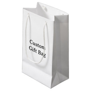 Create Your Own Simple Custom 5”x3”x8.5” Glossy Small Gift Bag