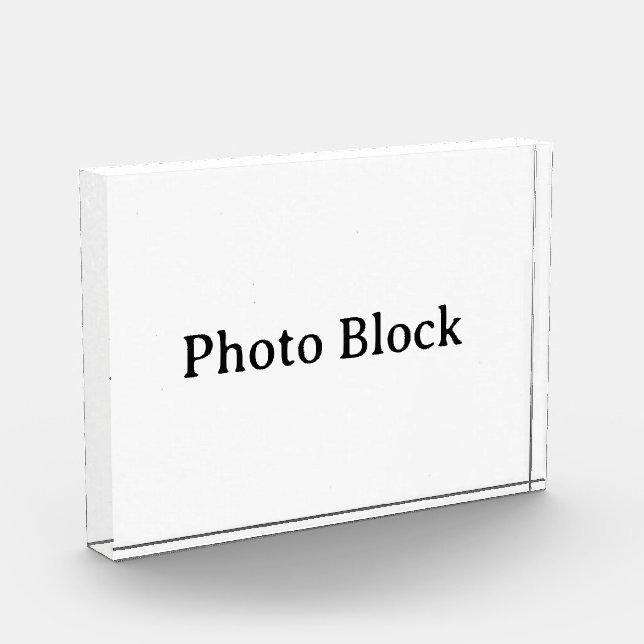 Create Your Own Simple Custom 5" x 7" Horizontal Photo Block (Left)