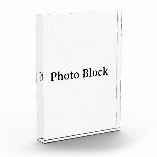 Create Your Own Simple Custom 5" x 7" Vertical Photo Block (Left)