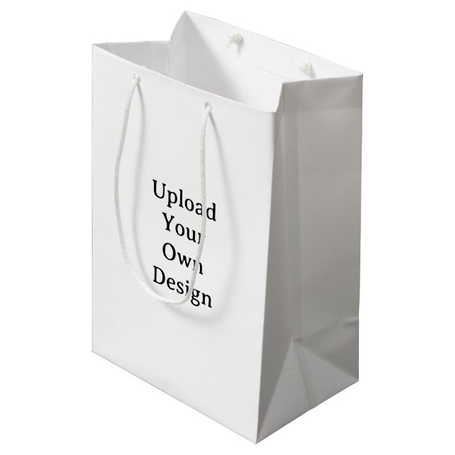 Create Your Own Simple Custom 7”x4.5”x10” Matte Medium Gift Bag (Front Angled)