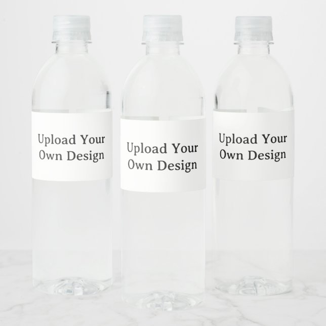 Create Your Own Simple Custom 8" x 2.125" Water Bottle Label (Bottles)