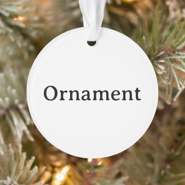 Create Your Own Simple Custom Acrylic Circle Ornament (Tree)