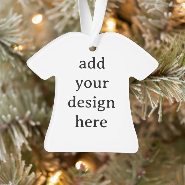 Create Your Own Simple Custom Acrylic Shirt  Ornament (Tree)