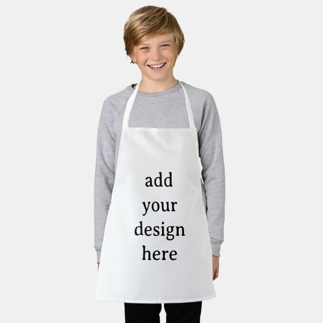 Create Your Own Simple Custom All-Over Print Small Apron (Worn)