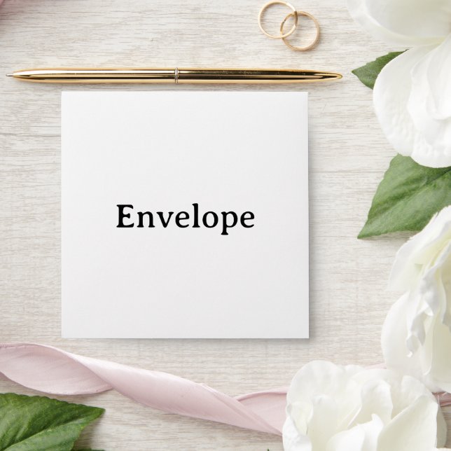 Create Your Own Simple Custom Basic 5.25" x 5.25" Envelope (Wedding)
